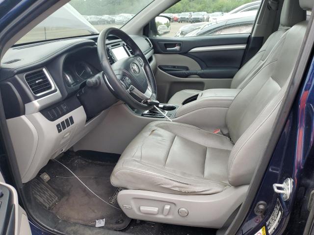 5TDJKRFH5ES013122 - 2014 TOYOTA HIGHLANDER XLE BLUE photo 7