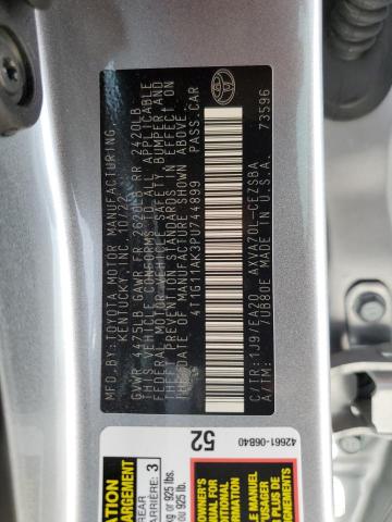 4T1G11AK3PU744899 - 2023 TOYOTA CAMRY SE NIGHT SHADE GRAY photo 12