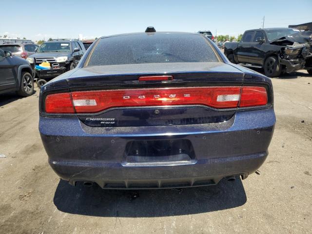 2C3CDXKTXEH334805 - 2014 DODGE CHARGER POLICE BLUE photo 6