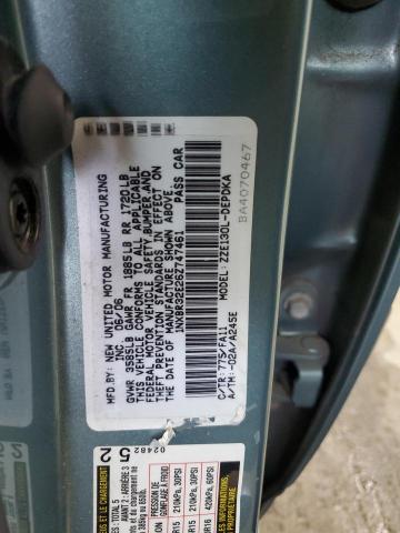 1NXBR32E26Z747461 - 2006 TOYOTA COROLLA CE TURQUOISE photo 12