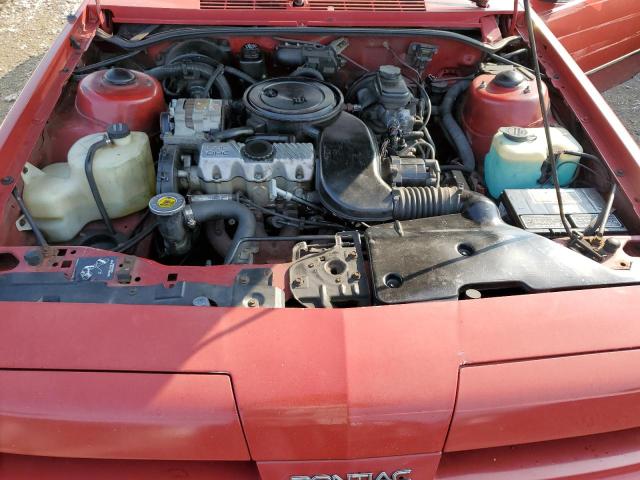 1G2JD31K3H7595847 - 1987 PONTIAC SUNBIRD SE RED photo 11