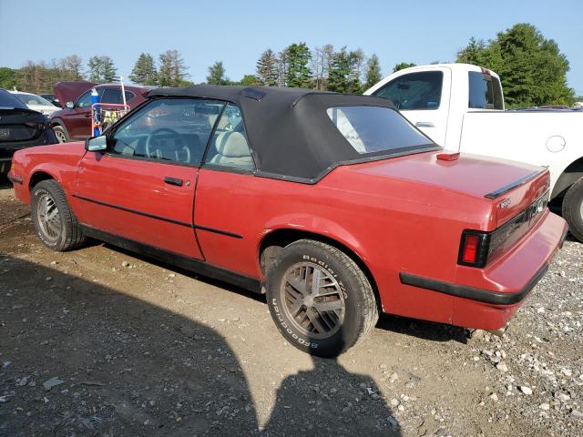 1G2JD31K3H7595847 - 1987 PONTIAC SUNBIRD SE RED photo 2