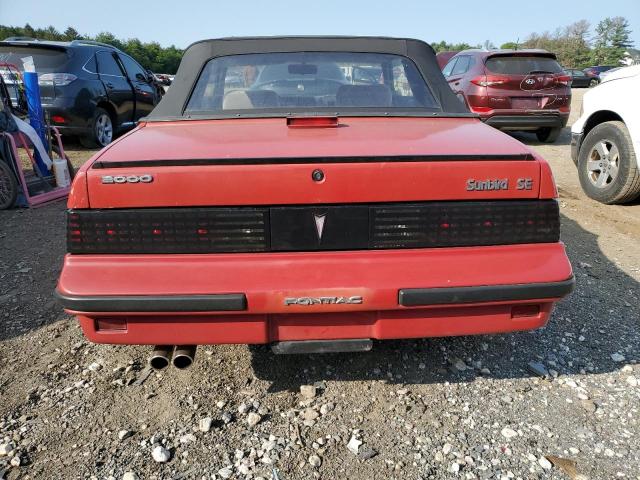 1G2JD31K3H7595847 - 1987 PONTIAC SUNBIRD SE RED photo 6