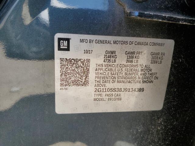 2G1105S38J9134389 - 2018 CHEVROLET IMPALA LT 蓝色 照片 12