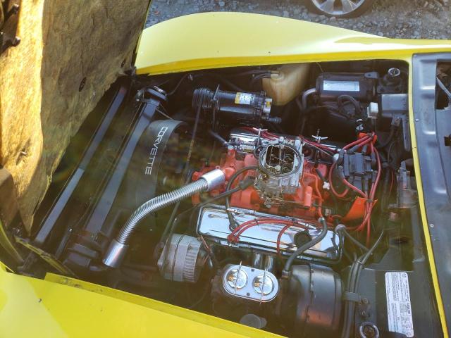 1Z37L6S412406 - 1976 CHEVROLET CORVETTE YELLOW photo 7