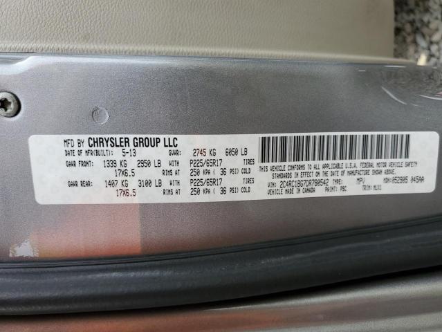 2C4RC1BG7DR780542 - 2013 CHRYSLER TOWN & COU TOURING 灰色 照片 13