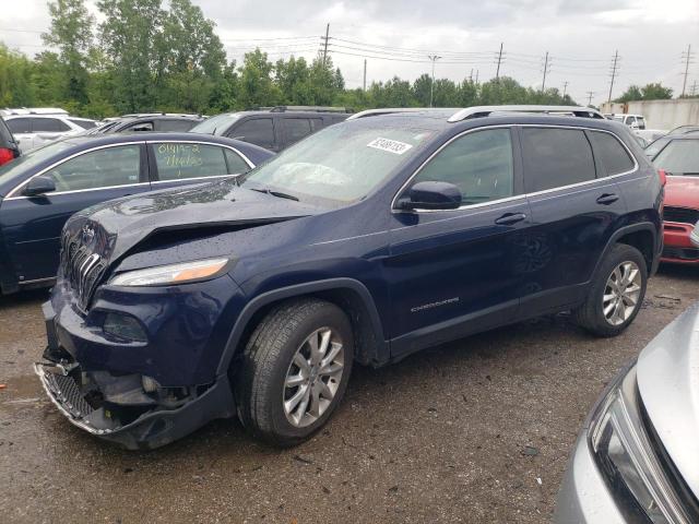 1C4PJMDS8EW255188 - 2014 JEEP CHEROKEE LIMITED BLUE photo 1