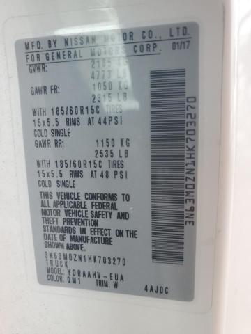 3N63M0ZN1HK703270 - 2017 CHEVROLET CITY EXPRE LT 白色 照片 13