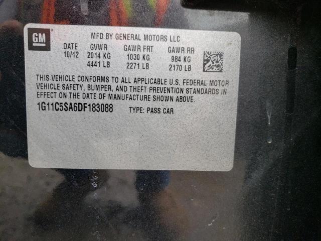 1G11C5SA6DF183088 - 2013 CHEVROLET MALIBU 1LT 黑色 照片 13