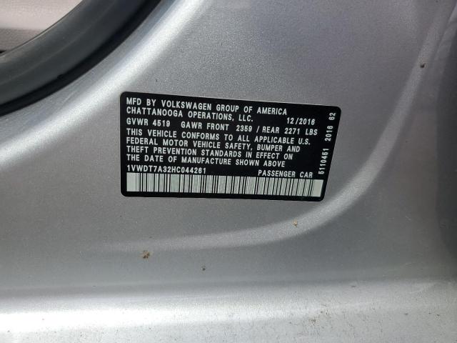 1VWDT7A32HC044261 - 2017 VOLKSWAGEN PASSAT R-LINE Gümüş foto 12
