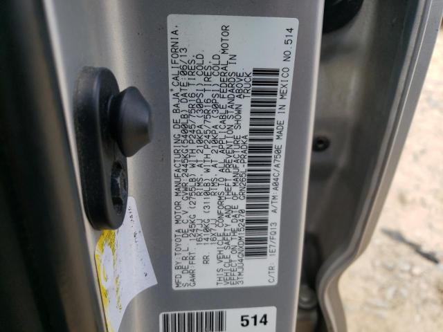 3TMJU4GNXDM152470 - 2013 TOYOTA TACOMA DOUBLE CAB PRERUNNER SILVER photo 12