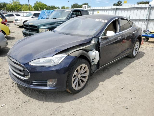 5YJSA1H11EFP39413 - 2014 TESLA MODEL S Blau Foto 1