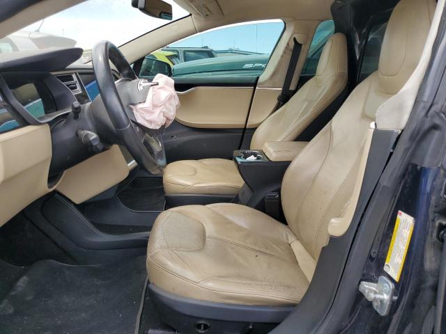 5YJSA1H11EFP39413 - 2014 TESLA MODEL S Blau Foto 7