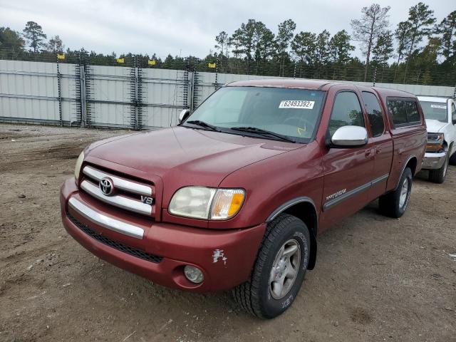 5TBRT34134S456217 - 2004 TOYOTA TUNDRA ACCESS CAB SR5 MAROON photo 2