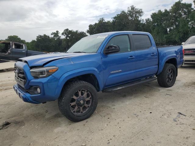 3TMAZ5CNXJM059781 - 2018 TOYOTA TACOMA DOUBLE CAB BLUE photo 1