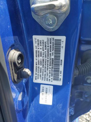 19XFC2F50JE006809 - 2018 HONDA CIVIC LX BLUE photo 12