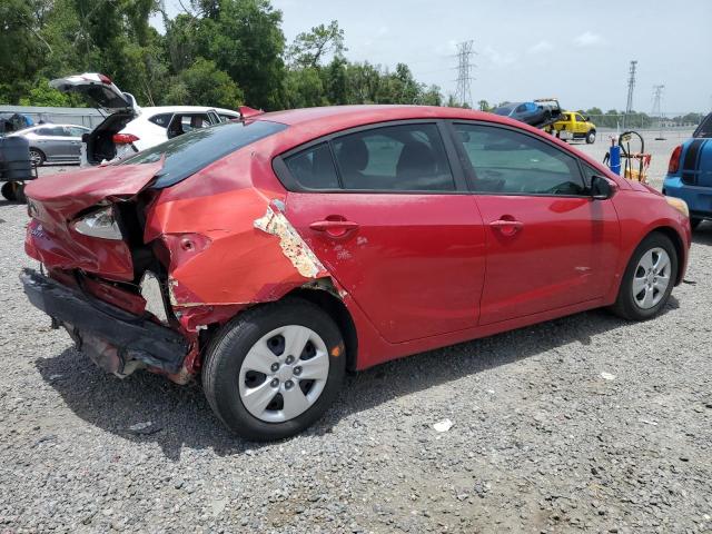 KNAFK4A65G5595386 - 2016 KIA FORTE LX RED photo 3