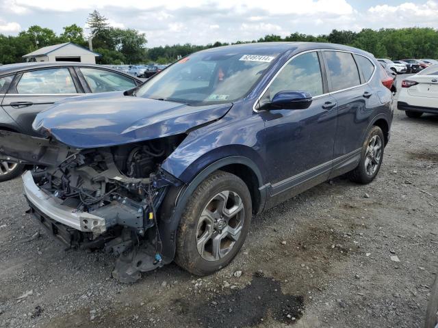 2HKRW2H54JH635549 - 2018 HONDA CR-V EX BLUE photo 1