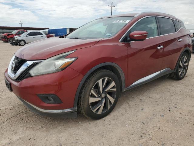 5N1AZ2MH0FN266549 - 2015 NISSAN MURANO S RED photo 1