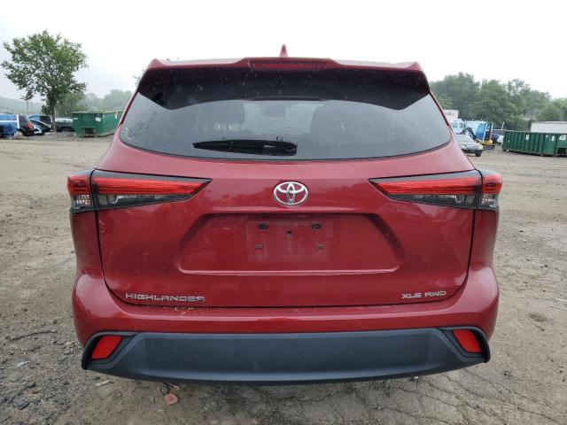 5TDGZRBH8NS245421 - 2022 TOYOTA HIGHLANDER XLE Красный фото 6