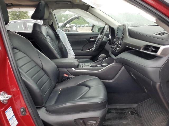 5TDGZRBH8NS245421 - 2022 TOYOTA HIGHLANDER XLE Красный фото 7