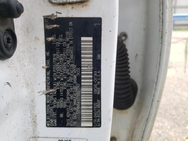 5TFBV54177X027742 - 2007 TOYT TUNDRA DOUBLE CAB SR5 WHITE photo 12