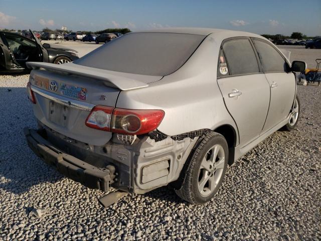 2T1BU4EE2BC748282 - 2011 TOYOTA COROLLA BASE SILVER photo 4