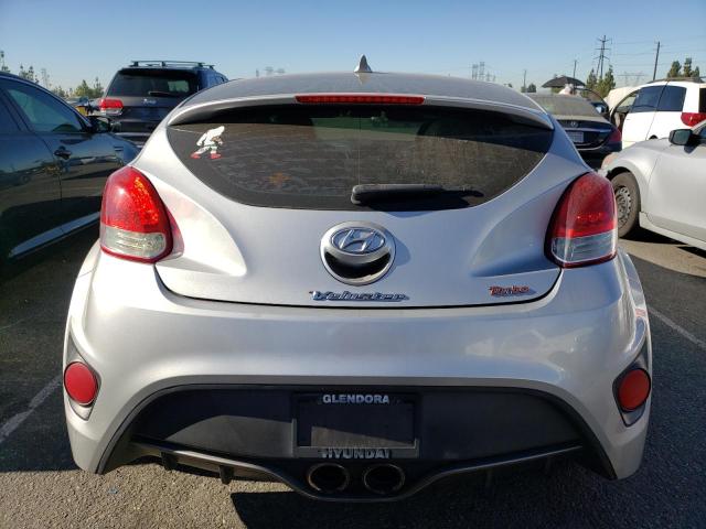 KMHTC6AE3DU106602 - 2013 HYUNDAI VELOSTER TURBO SILVER photo 6