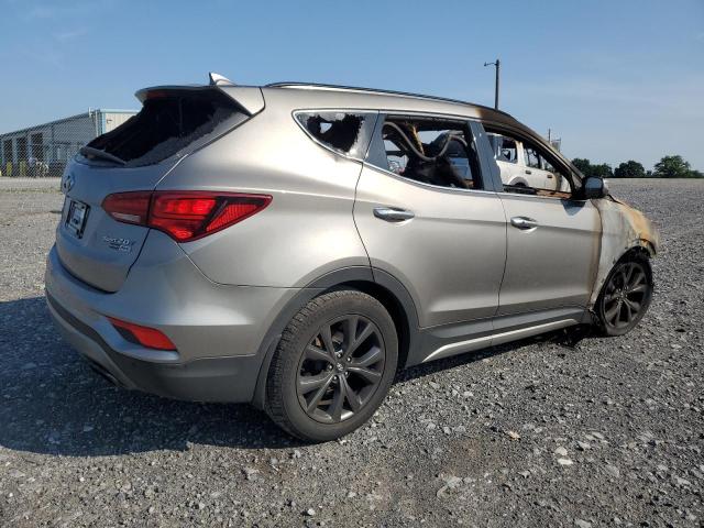 5XYZWDLA1JG534296 - 2018 HYUNDAI SANTA FE S GRAY photo 3