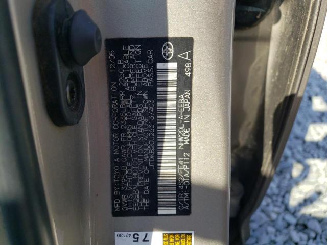 JTDKB20U263137403 - 2006 TOYOTA PRIUS 金色 照片 12