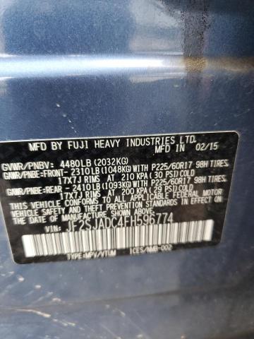 JF2SJADC4FH596774 - 2015 SUBARU FORESTER 2.5I PREMIUM 蓝色 照片 13