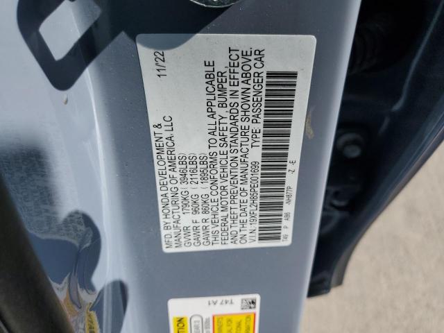 19XFL2H85PE001699 - 2023 HONDA CIVIC SPORT 灰色 照片 12