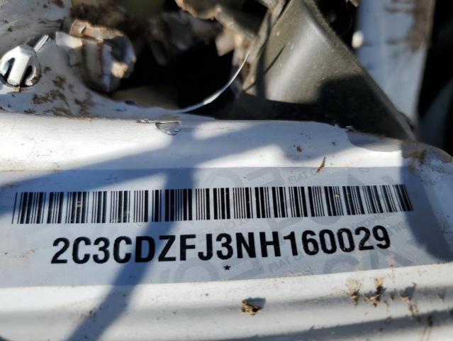 2C3CDZFJ3NH160029 - 2022 DODGE CHALLENGER R/T SCAT PACK WHITE photo 10