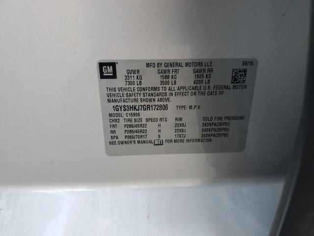 1GYS3HKJ7GR172806 - 2016 CADILLAC ESCALADE ESV LUXURY SILVER photo 13