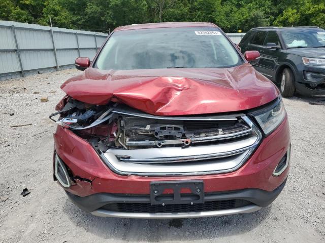 2FMTK3J96FBB72283 - 2015 FORD EDGE SEL RED photo 5