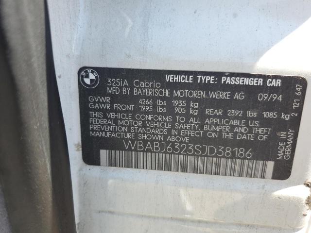 WBABJ6323SJD38186 - 1995 BMW 325 IC AUTOMATIC WHITE photo 12