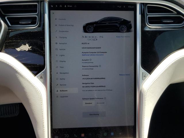 5YJSA1E23HF203001 - 2017 TESLA MODEL S BLACK photo 9