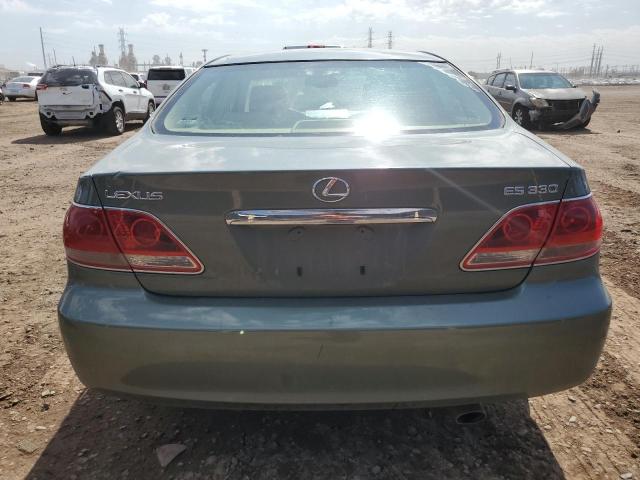 JTHBA30G555069117 - 2005 LEXUS ES 330 GREEN photo 6