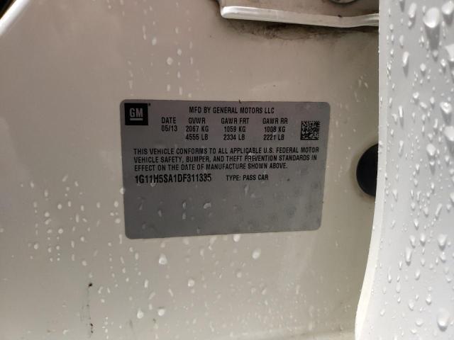 1G11H5SA1DF311335 - 2013 CHEVROLET MALIBU LTZ Ağ foto 12