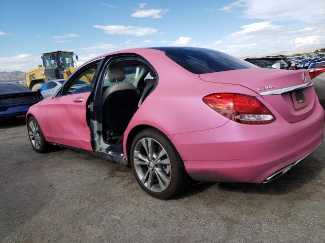 55SWF4JB8FU055045 - 2015 MERCEDES-BENZ C 300 PINK photo 2