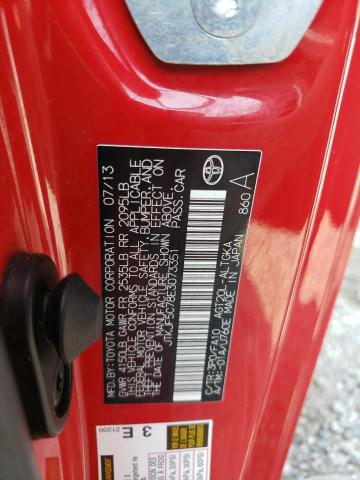 JTKJF5C78E3073351 - 2014 TOYOTA SCION TC 红色 照片 13