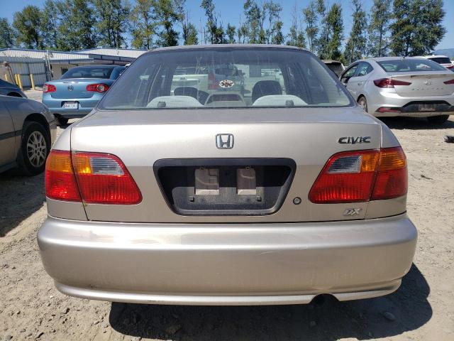 2HGEJ6521YH588127 - 2000 HONDA CIVIC DX TAN photo 6