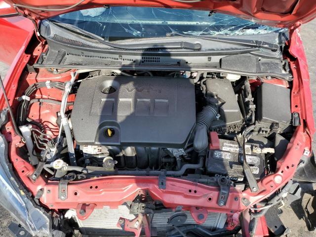 2T1BURHE4KC167388 - 2019 TOYOTA COROLLA L RED photo 11