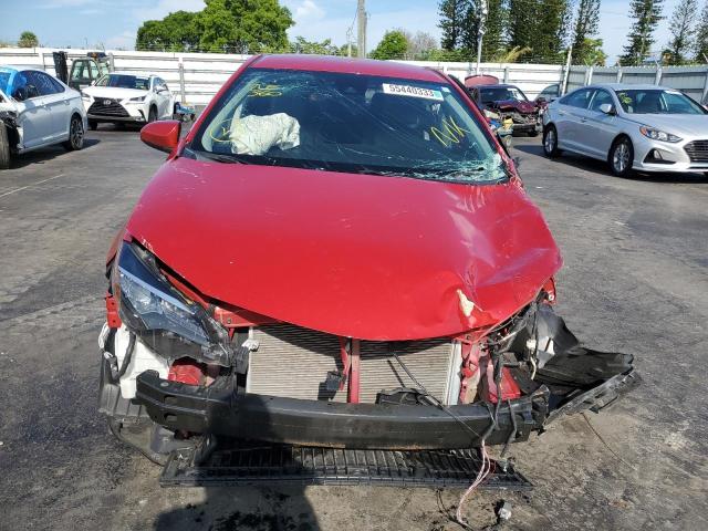 2T1BURHE4KC167388 - 2019 TOYOTA COROLLA L RED photo 5