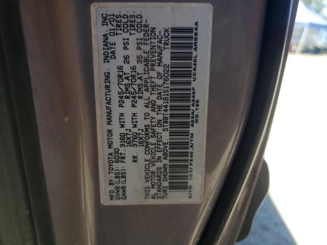 5TBBT44181S176022 - 2001 TOYOTA TUNDRA ACCESS CAB Beige photo 12