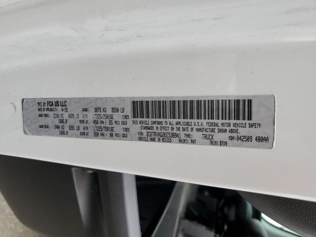 3C6TRVAG2KE538941 - 2019 RAM PROMASTER 1500 STANDARD WHITE photo 13