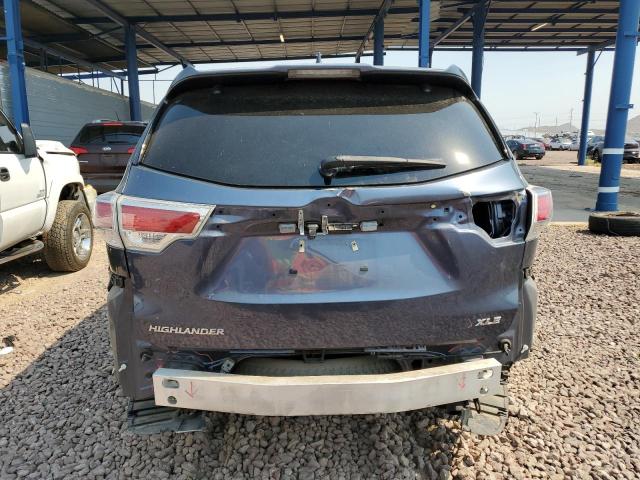 5TDKKRFH4FS051690 - 2015 TOYOTA HIGHLANDER XLE GRAY photo 6