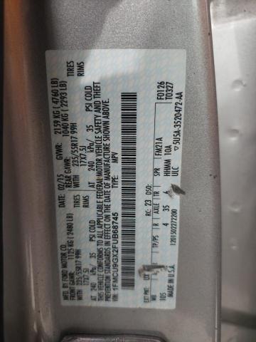 1FMCU9GX2FUB68745 - 2015 FORD ESCAPE SE SILVER photo 13