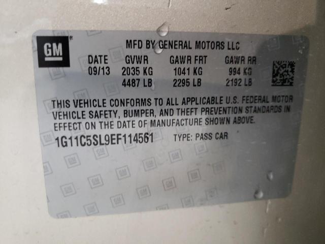 1G11C5SL9EF114561 - 2014 CHEVROLET MALIBU 1LT 米色 照片 12