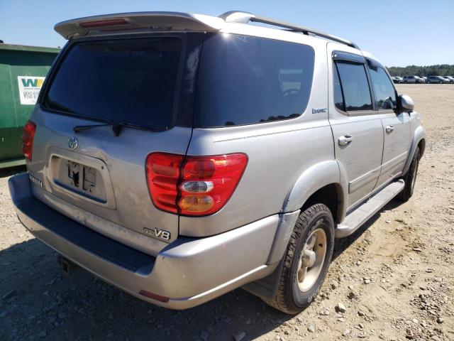 5TDZT38A14S235815 - 2004 TOYOTA SEQUOIA LIMITED SILVER photo 4